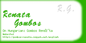 renata gombos business card